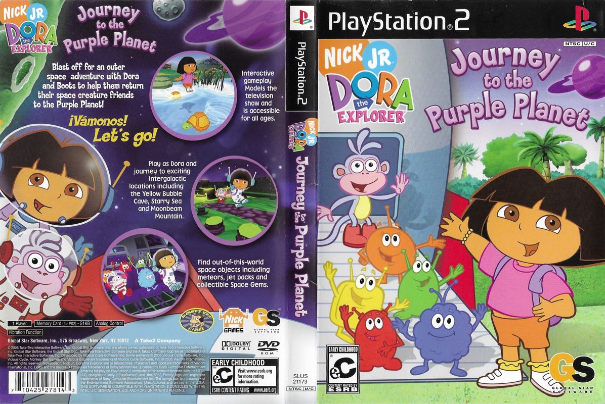 Dora the Explorer: Journey to the Purple Planet box art for Playstation 2